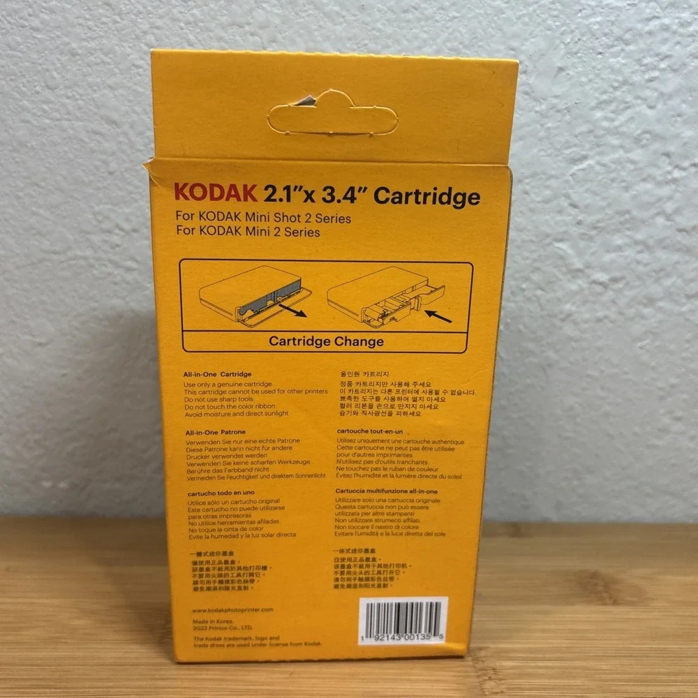 Kodak Cartridge 2.1 X 3.4‎ 30 Sheets For Kodak Mini Shot 2 Series Brand New